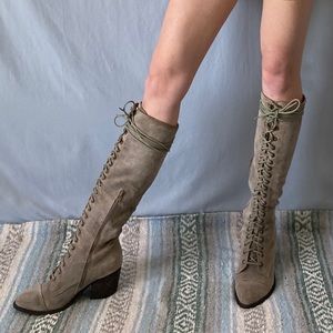 Jeffrey Campbell Joe Boots Gray Suede 8